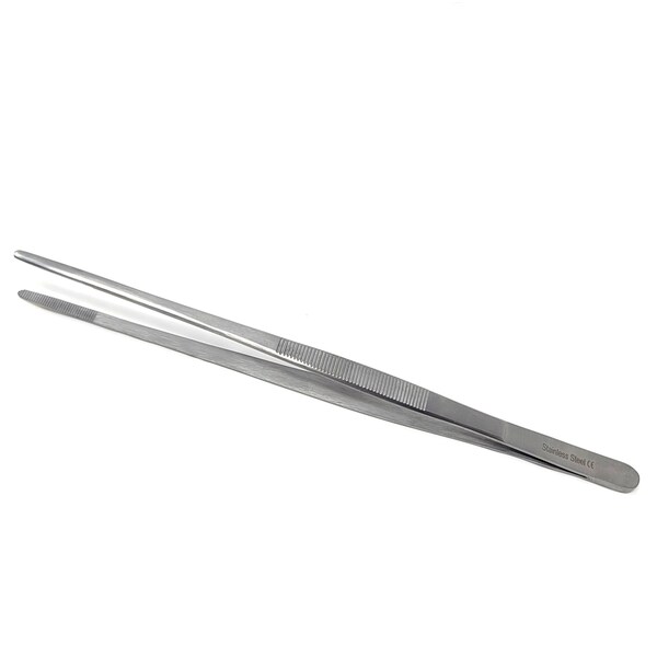 A2Z Scilab Utility Tweezers Straight Serrated Jaws 10 InchL, Stainless Steel A2Z-ZR977 - main